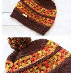 Autumn Maple Beanie Free Crochet Pattern and Video Tutorial