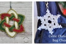 Celtic Christmas Bag Charm Free Crochet Pattern and Video Tutorial