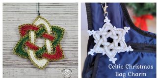 Celtic Christmas Bag Charm Free Crochet Pattern and Video Tutorial