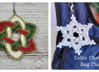 Celtic Christmas Bag Charm Free Crochet Pattern and Video Tutorial