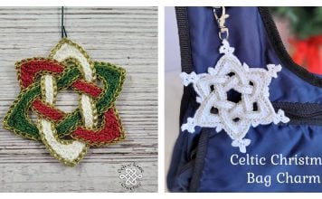 Celtic Christmas Bag Charm Free Crochet Pattern and Video Tutorial