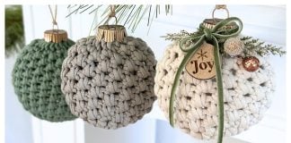 Christmas Disc Ornament Free Crochet Pattern and Video Tutorial