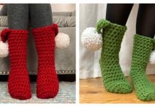 Christmas Slipper Stockings Free Crochet Pattern and Video Tutorial