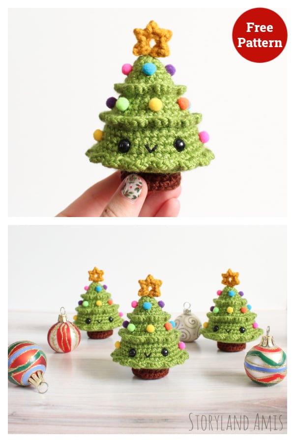Mini Christmas Tree Amigurumi Free Crochet Pattern