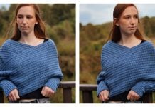 Misty Lake Wrap Sweater Free Crochet Pattern and Video Tutorial