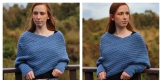 Misty Lake Wrap Sweater Free Crochet Pattern and Video Tutorial