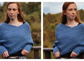 Misty Lake Wrap Sweater Free Crochet Pattern and Video Tutorial