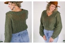 Moss Hexagon Sweater Free Crochet Pattern