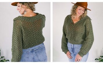 Moss Hexagon Sweater Free Crochet Pattern