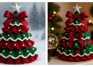 Ruffled Christmas Tree Crochet Pattern