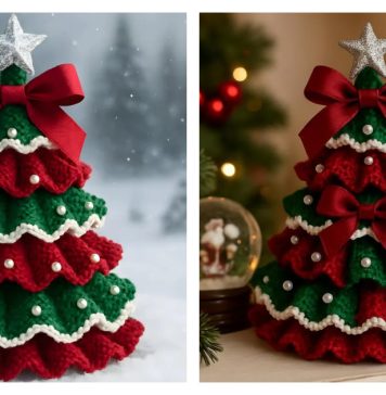 Ruffled Christmas Tree Crochet Pattern