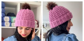 Star Stitch Beanie Hat Free Crochet Pattern and Video Tutorial