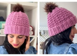 Star Stitch Beanie Hat Free Crochet Pattern and Video Tutorial