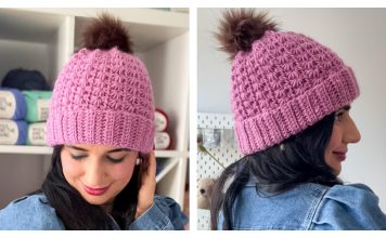 Star Stitch Beanie Hat Free Crochet Pattern and Video Tutorial