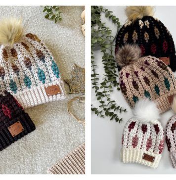 Starlight Mosaic Hat Free Crochet Pattern and Video Tutorial