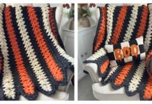 Strips Halloween Mile-a-Minute Blanket Free Crochet Pattern and Video Tutorial