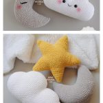 Amigurumi Sky Pillows Moon Star and Cloud Crochet Pattern