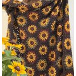 Autumn Sunflower Hexie Blanket Free Crochet Pattern