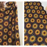 Autumn Sunflower Hexie Blanket Free Crochet Pattern
