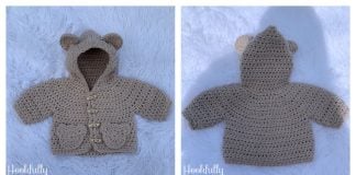 Bear Hug Baby Jacket Free Crochet Pattern