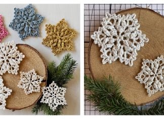 Bobble Frost Snowflake Free Crochet Pattern