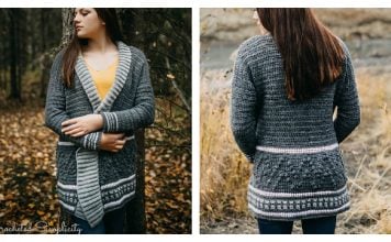 Bordeaux Bobble Cardigan Free Crochet Pattern