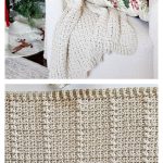 Christmas V-Stitch Throw Free Crochet Pattern and Video Tutorial