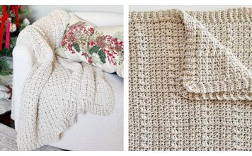Christmas V-Stitch Throw Free Crochet Pattern and Video Tutorial