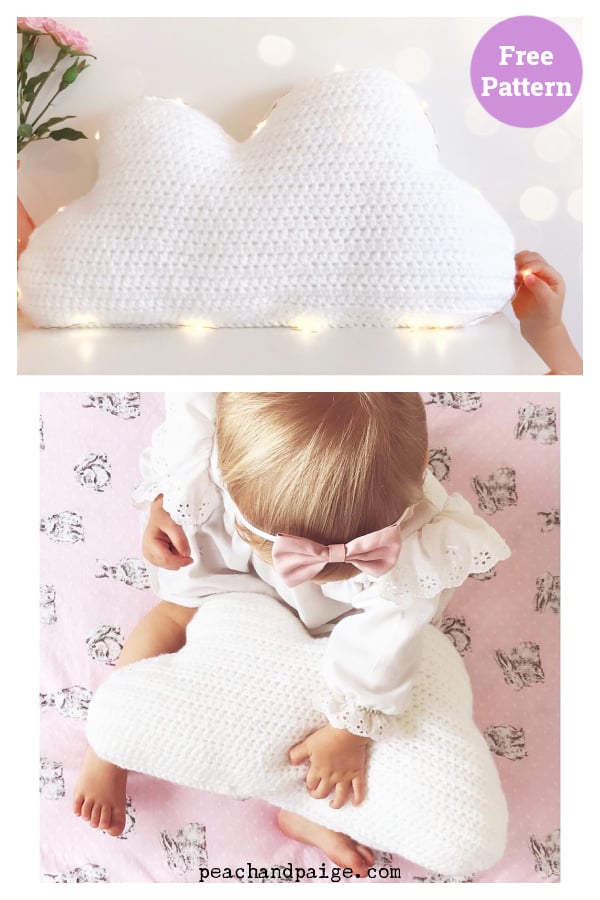 Cloud Pillow Free Crochet Pattern