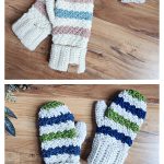 Easy Striped Mittens Free Crochet Pattern