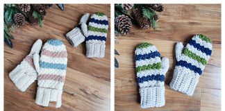 Easy Striped Mittens Free Crochet Pattern