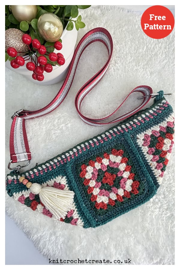 Granny Crossbody Bum Bag Free Crochet Pattern