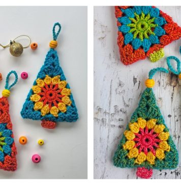 Jolly Bauble Christmas Tree Free Crochet Pattern