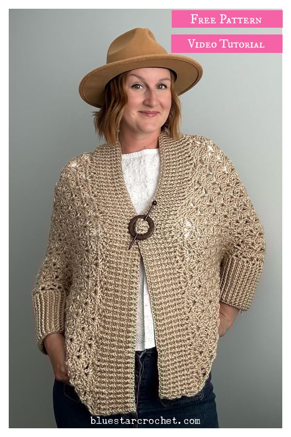 Lotte Lace Shrug Free Crochet Pattern and Video Tutorial