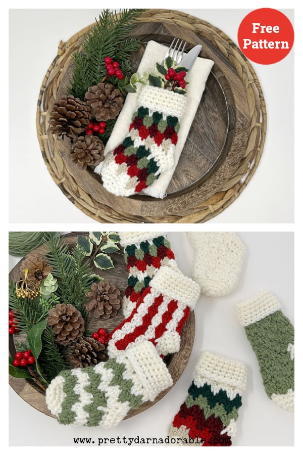 Mini Country Charm Christmas Stocking Free Crochet Pattern