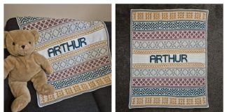 Mosaic Personalized Baby Blanket Free Crochet Pattern