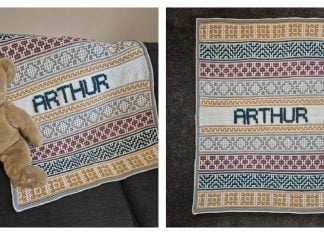 Mosaic Personalized Baby Blanket Free Crochet Pattern