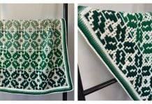 Nordic Star Mosaic Baby Blanket Free Crochet Pattern