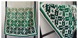 Nordic Star Mosaic Baby Blanket Free Crochet Pattern