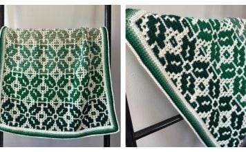 Nordic Star Mosaic Baby Blanket Free Crochet Pattern