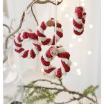 Peppermint Joy Wreath Ornament Free Crochet Pattern