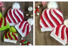 Peppermint Twist Beanie Free Crochet Pattern