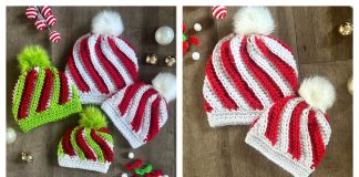 Peppermint Twist Beanie Free Crochet Pattern
