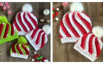 Peppermint Twist Beanie Free Crochet Pattern