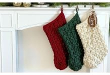 Jumbo Christmas Stocking Free Crochet Pattern and Video Tutorial Puff Stitch Jumbo Christmas Stocking Free Crochet Pattern and Video Tutorial