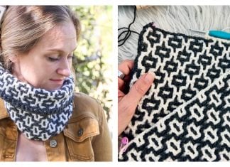 Reversible Interlocking Cowl Free Crochet Pattern