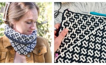 Reversible Interlocking Cowl Free Crochet Pattern