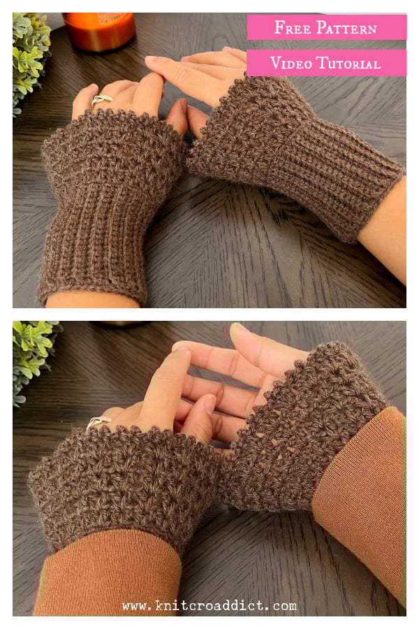 Ruffle Wrist Warmers Free Crochet Pattern and Video Tutorial