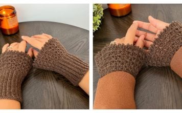 Ruffle Wrist Warmers Free Crochet Pattern and Video Tutorial
