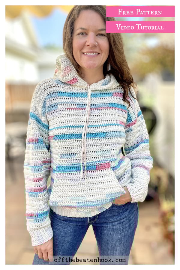 Solara Hoodie Free Crochet Pattern and Video Tutorial